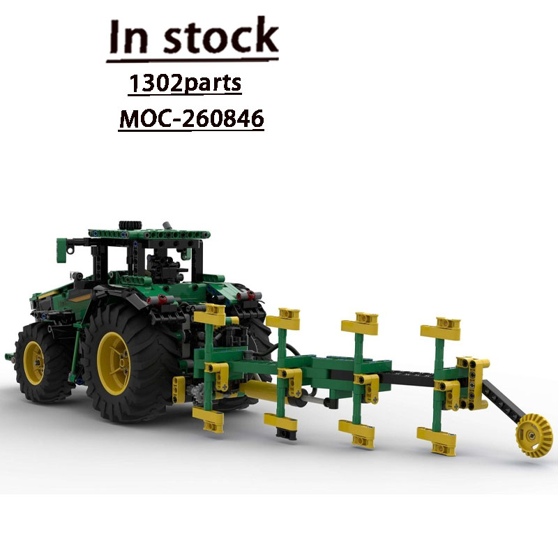 Urban Farming Model - MOC-260846 Urban Farm Landwirtschafts-Set: Pflug-Traktor-Bausteinmodell mit