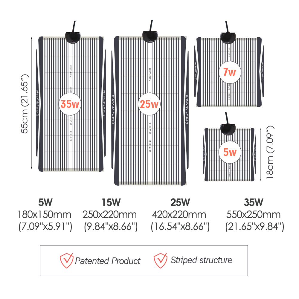 5W 15W 25W 35W Graphene Reptil – Seedling Heat Pad Bewertung und Preis