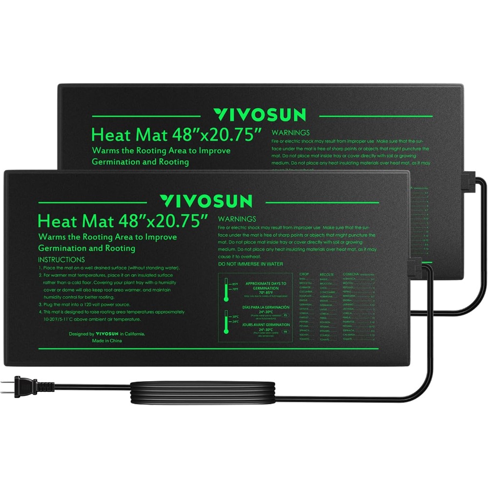 2er-Pack 48x20,75 Zoll Wasserd – Seedling Heat Pad Bewertung und Preis